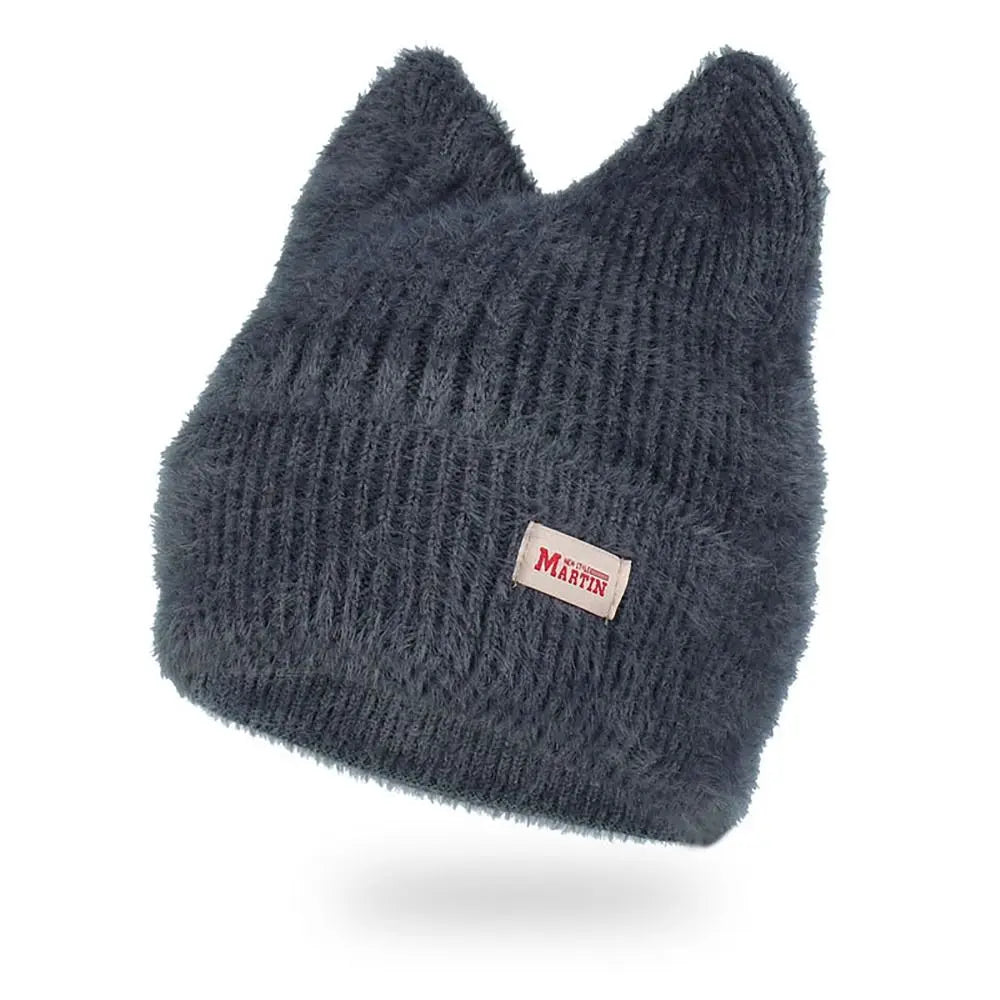 Bonnet en laine, vue de face, design amusant