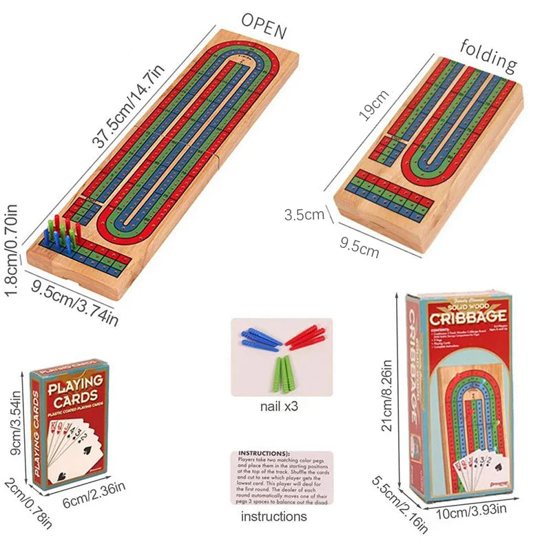 Jeu de cartes inclus avec le plateau de cribbage