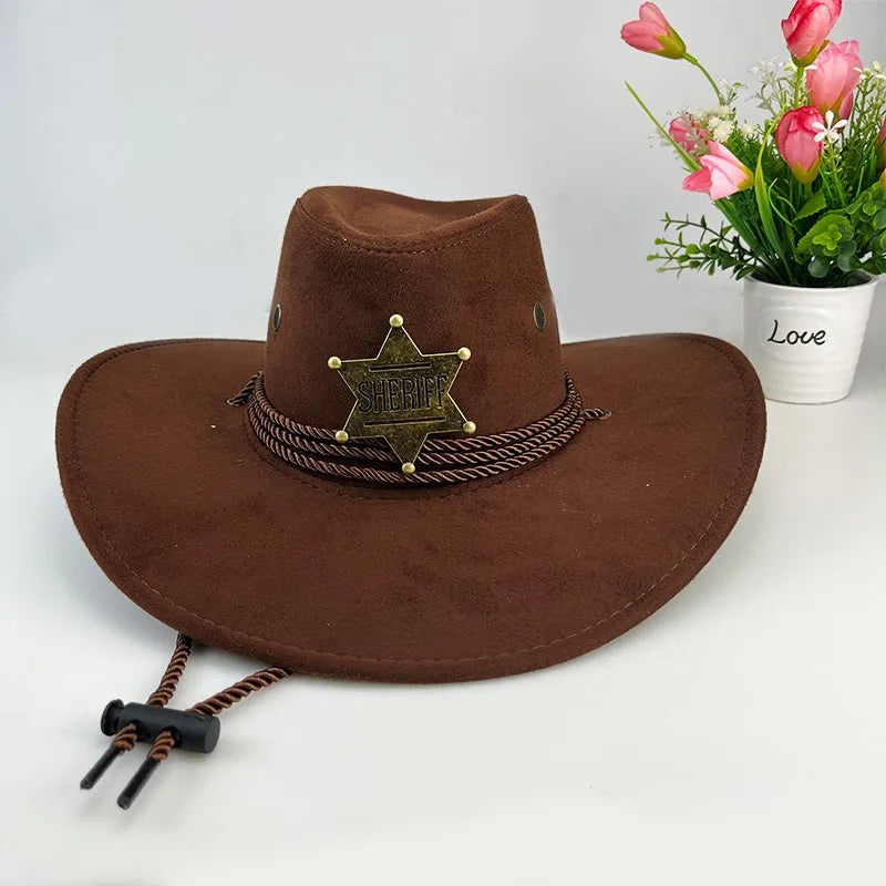 Profil d'un chapeau cowboy avec ombre portée