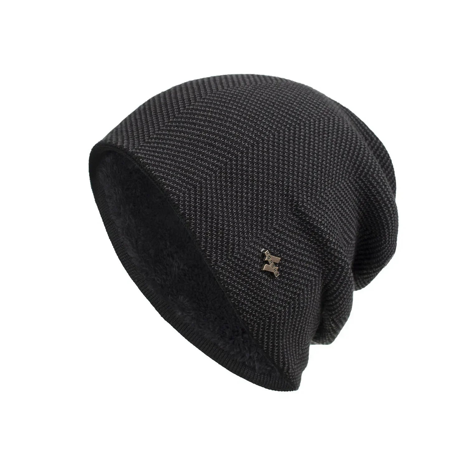 Motif chevron discret sur bonnet en tricot