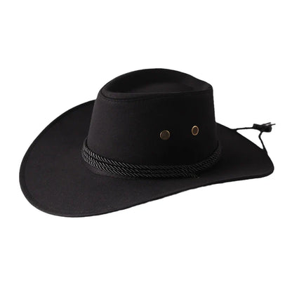 Chapeau cowboy sur fond de paysage désertique