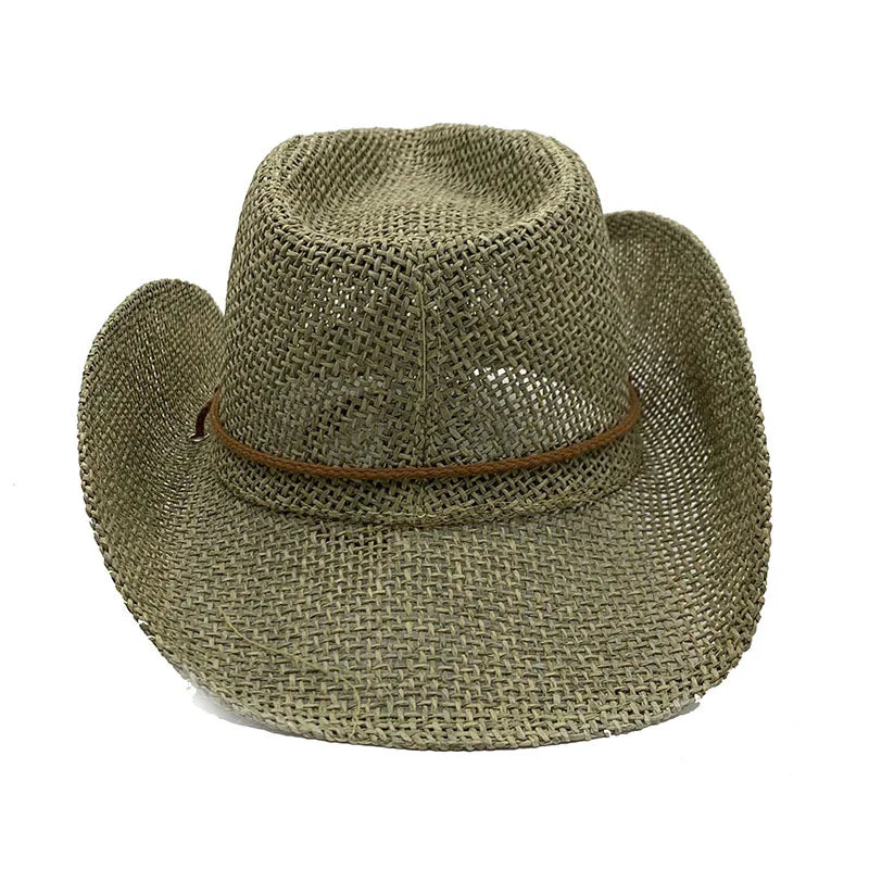 Chapeau cowboy en paille avec ombre portée