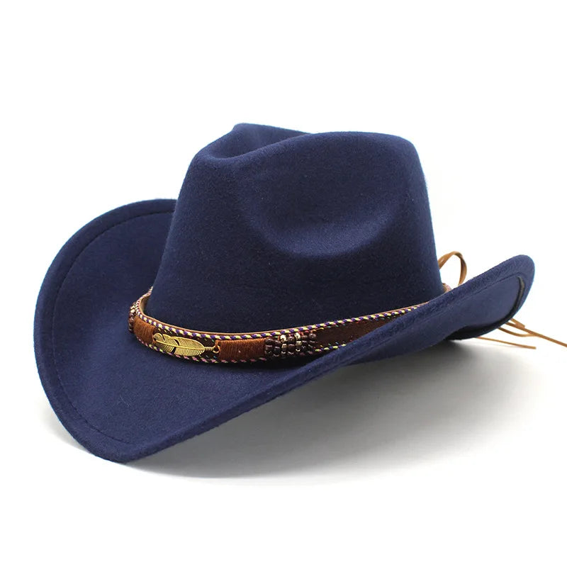 Chapeau cowboy avec détails de couture visibles