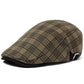 Béret à motif quadrillé, style urbain décontracté