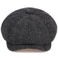 Vue de profil d'une casquette Gavroche en tissu texturé