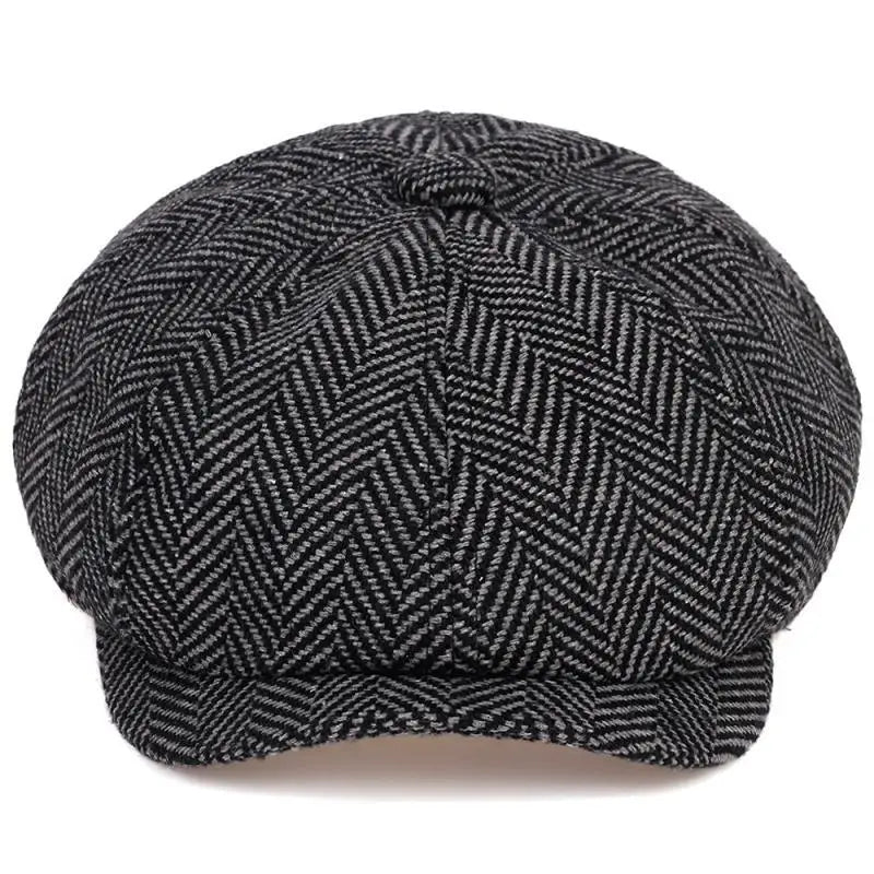 Vue de profil d'une casquette Gavroche en tissu texturé