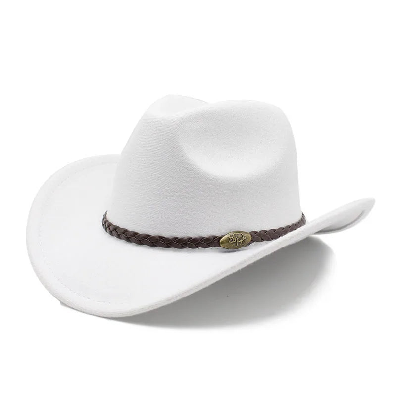 Vue arrière d'un chapeau cowboy avec cordon