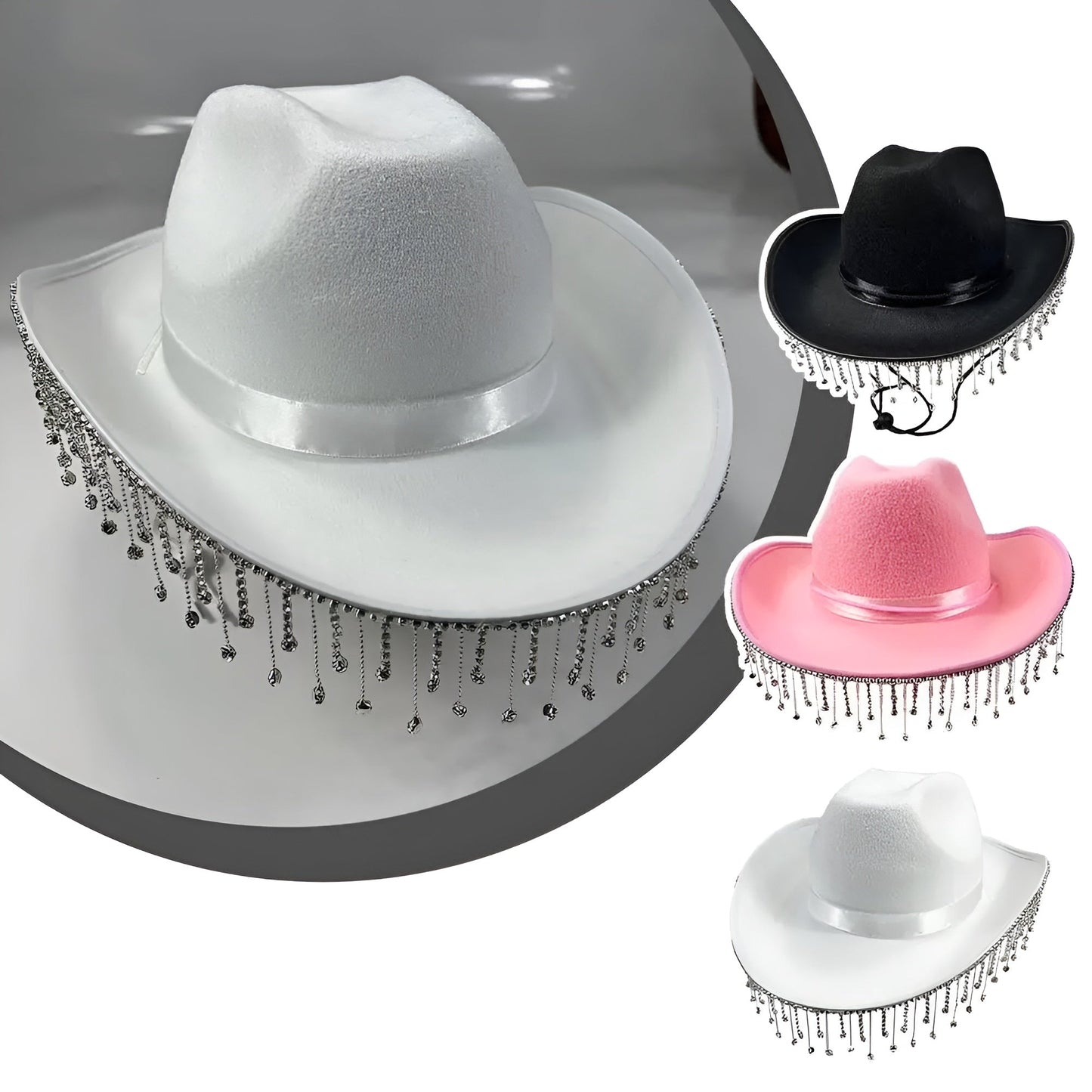 Détail du cordon sur chapeau cowboy robuste