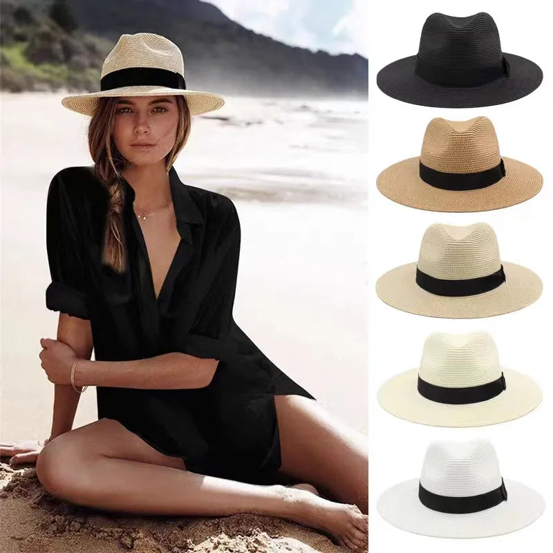 Gros plan sur texture tissée d'un chapeau de paille