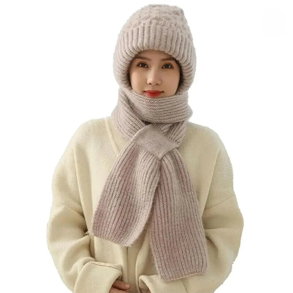 Détail de la maille douce et isolante du bonnet d'hiver