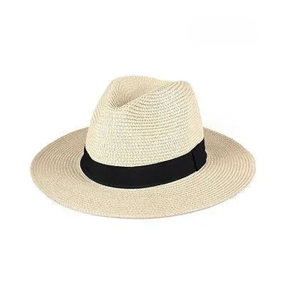 Chapeau de paille élégant avec détails tressés fins