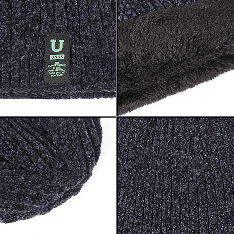 Vue latérale d'un bonnet en tricot épais
