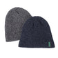 Bonnet noir en tricot avec doublure polaire douce