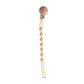 Attache sucette en bois et silicone avec clip sécurisé