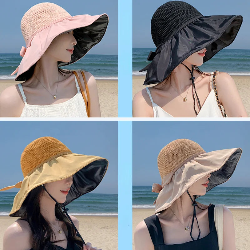 Gros plan sur la texture tressée du chapeau de paille