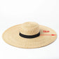 Chapeau de paille avec large bordure pour protection solaire
