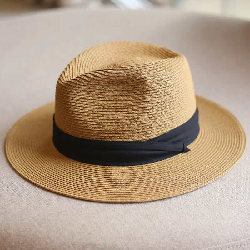Vue de profil du chapeau Panama, tressage fin