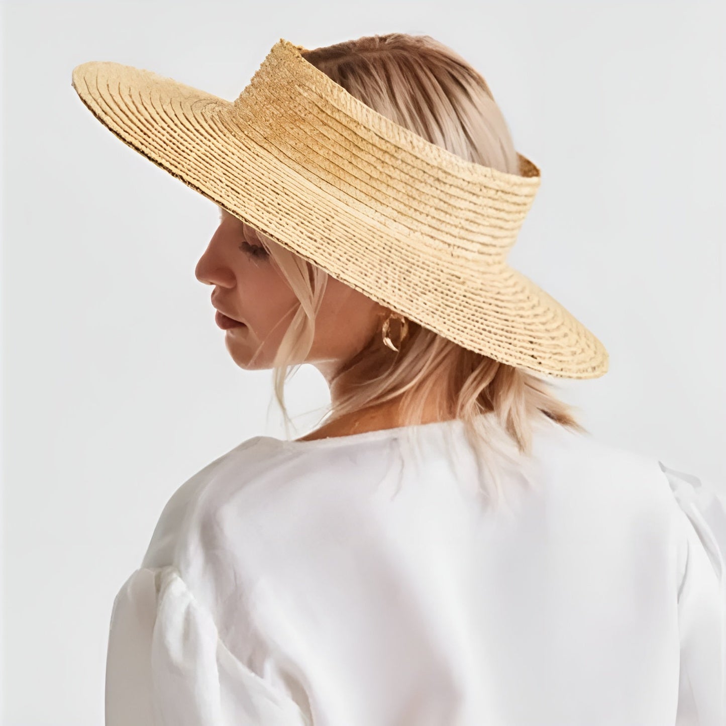 Chapeau de paille ajustable, léger et respirant