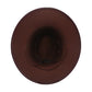 Vue latérale d'un chapeau cowboy, soulignant sa texture en cuir