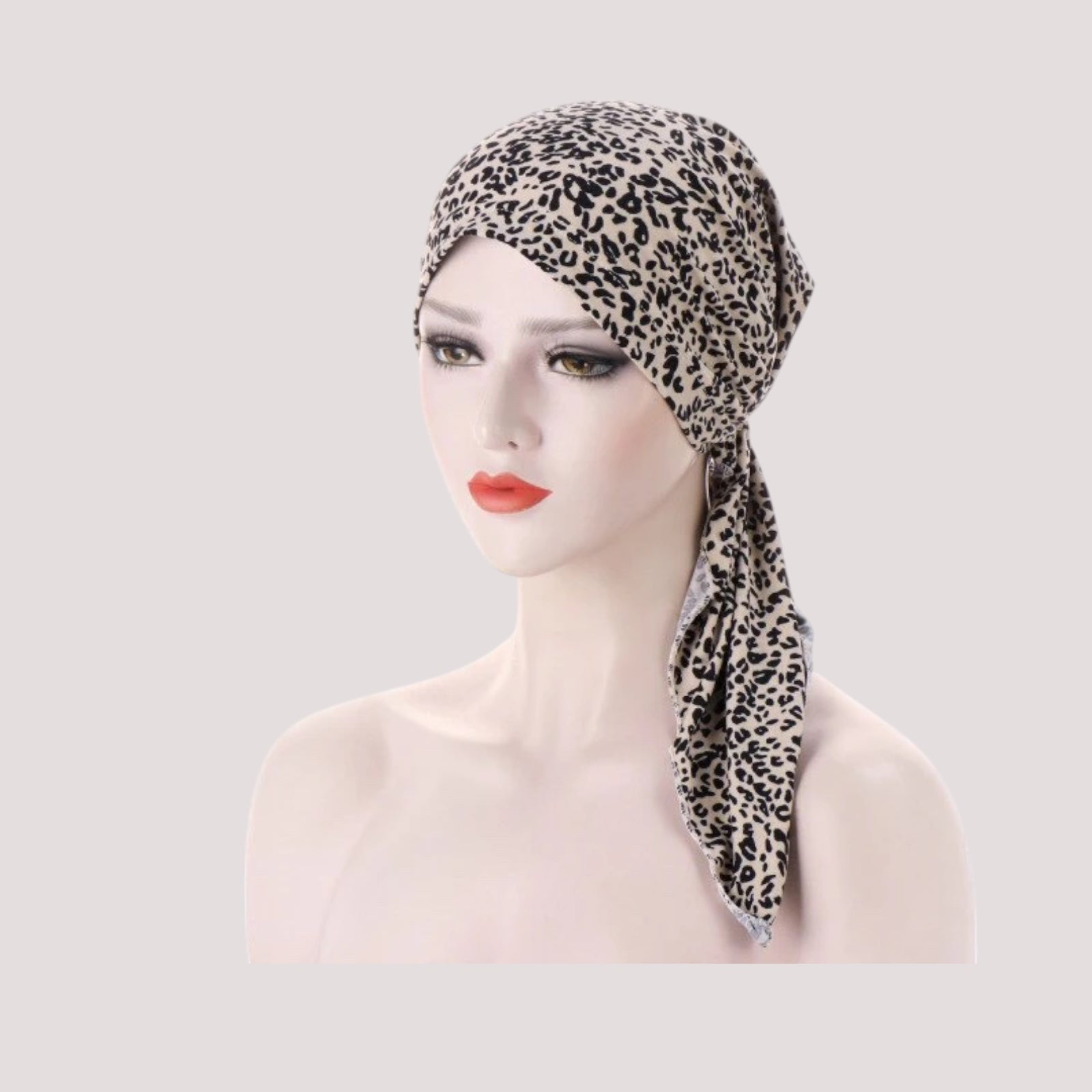 Foulard chimio léopard en polyester léger et respirant
