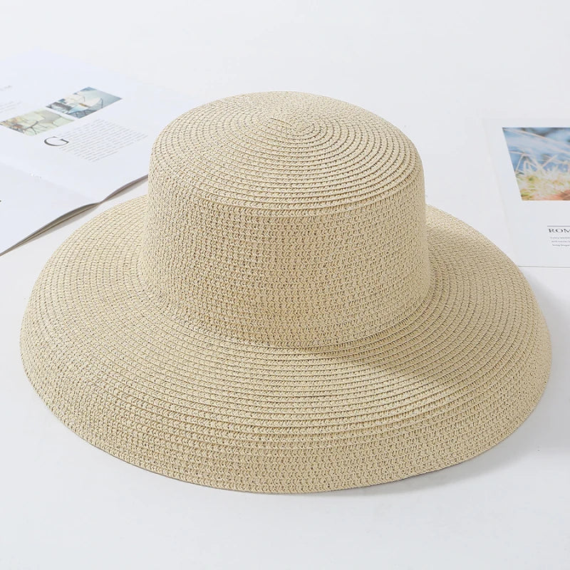 Chapeau de paille ajustable avec ruban intérieur
