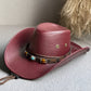 Intérieur d'un chapeau cowboy montrant la doublure