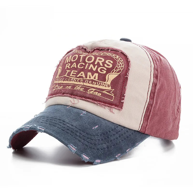 Casquette de course avec broderies sur le devant
