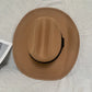 Gros plan sur la texture du chapeau cowboy
