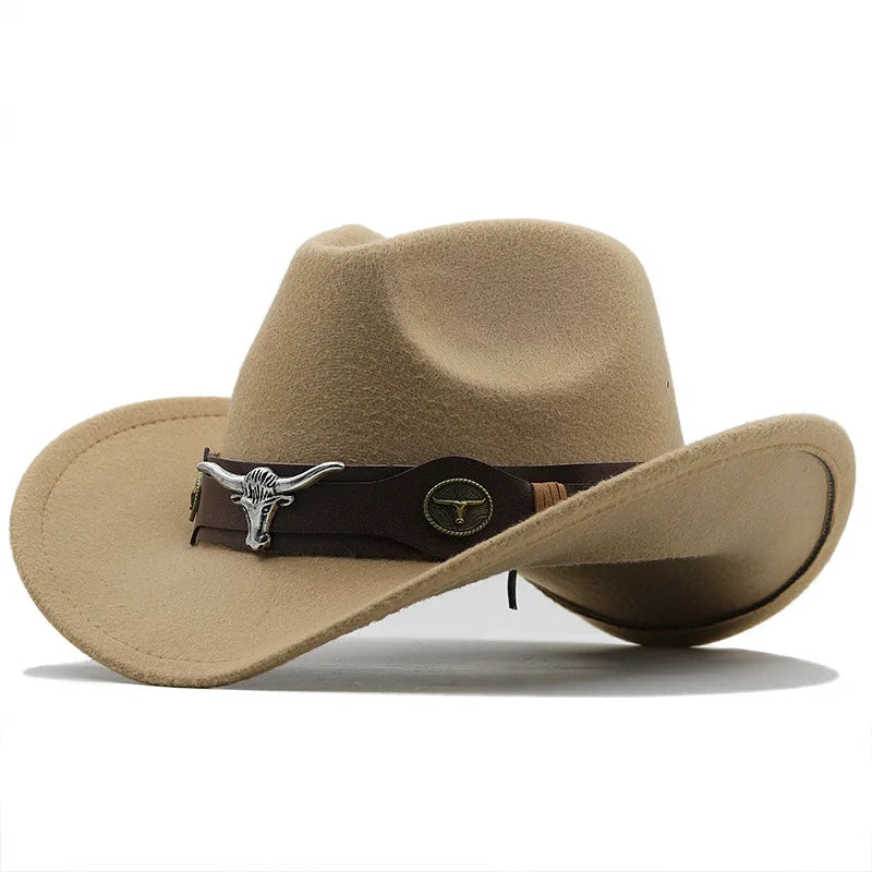 Chapeau cowboy avec détails de couture visibles