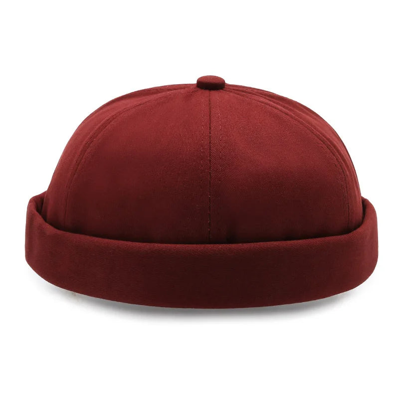 Bonnet Docker rouge, texture douce, style moderne