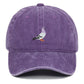 Casquette vintage avec broderie d'oiseau stylisé