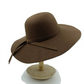 Chapeau Fedora femme avec bord large et ruban contrastant