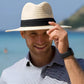Chapeau Panama en papyrus avec ruban contrastant
