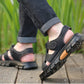 Sandales ouvertes en cuir avec design ajouré
