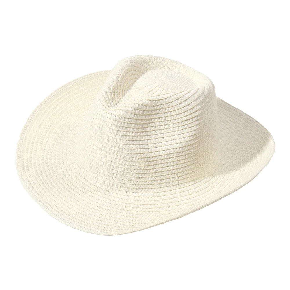 Chapeau de paille avec détails de tissage serré
