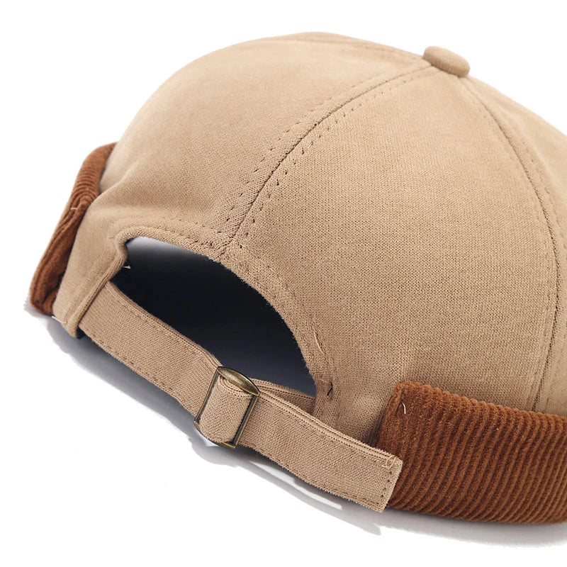 Bonnet noir avec combinaison de tissus texturés