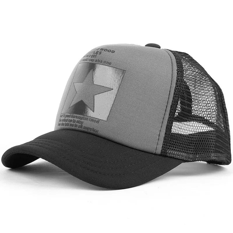 Casquette ajustable avec motif étoilé, vue de dessus