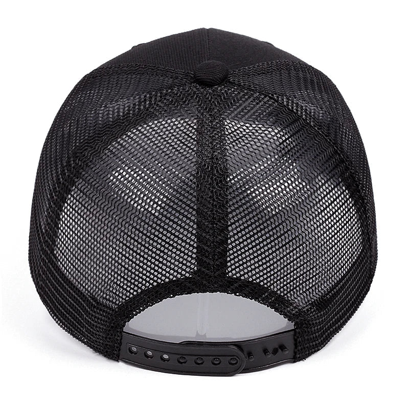 Casquette ajustable avec fermeture à pression, vue latérale