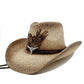 Détail du cordon sur un chapeau cowboy en cuir