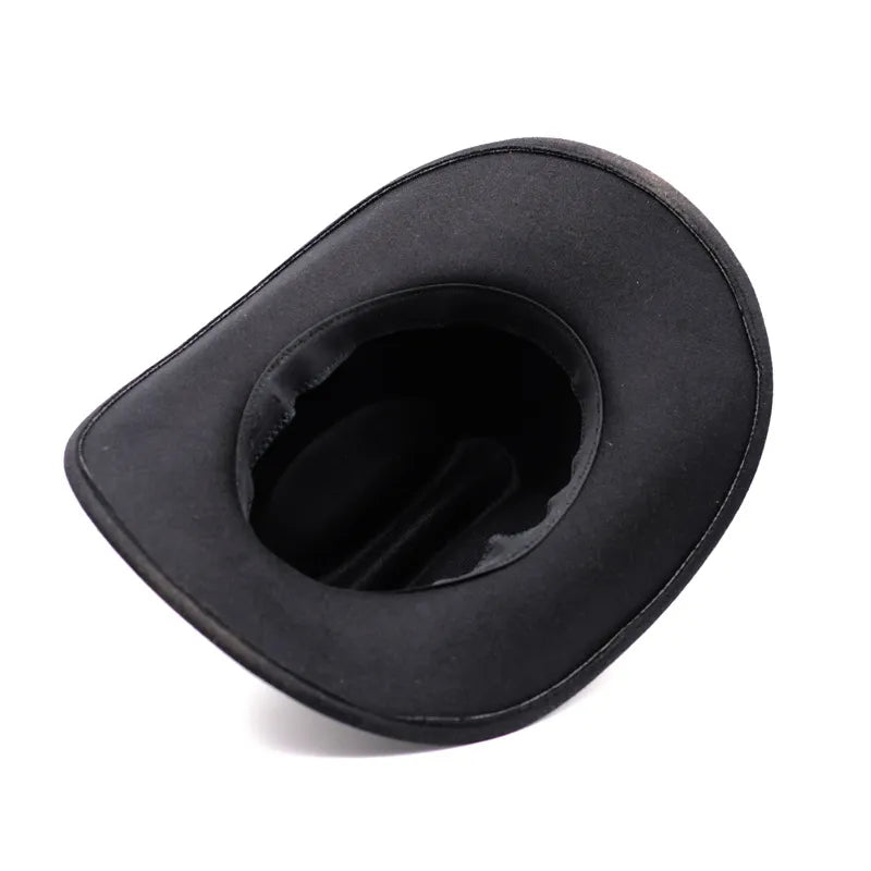 Détail du cordon authentique d'un chapeau cowboy en feutre