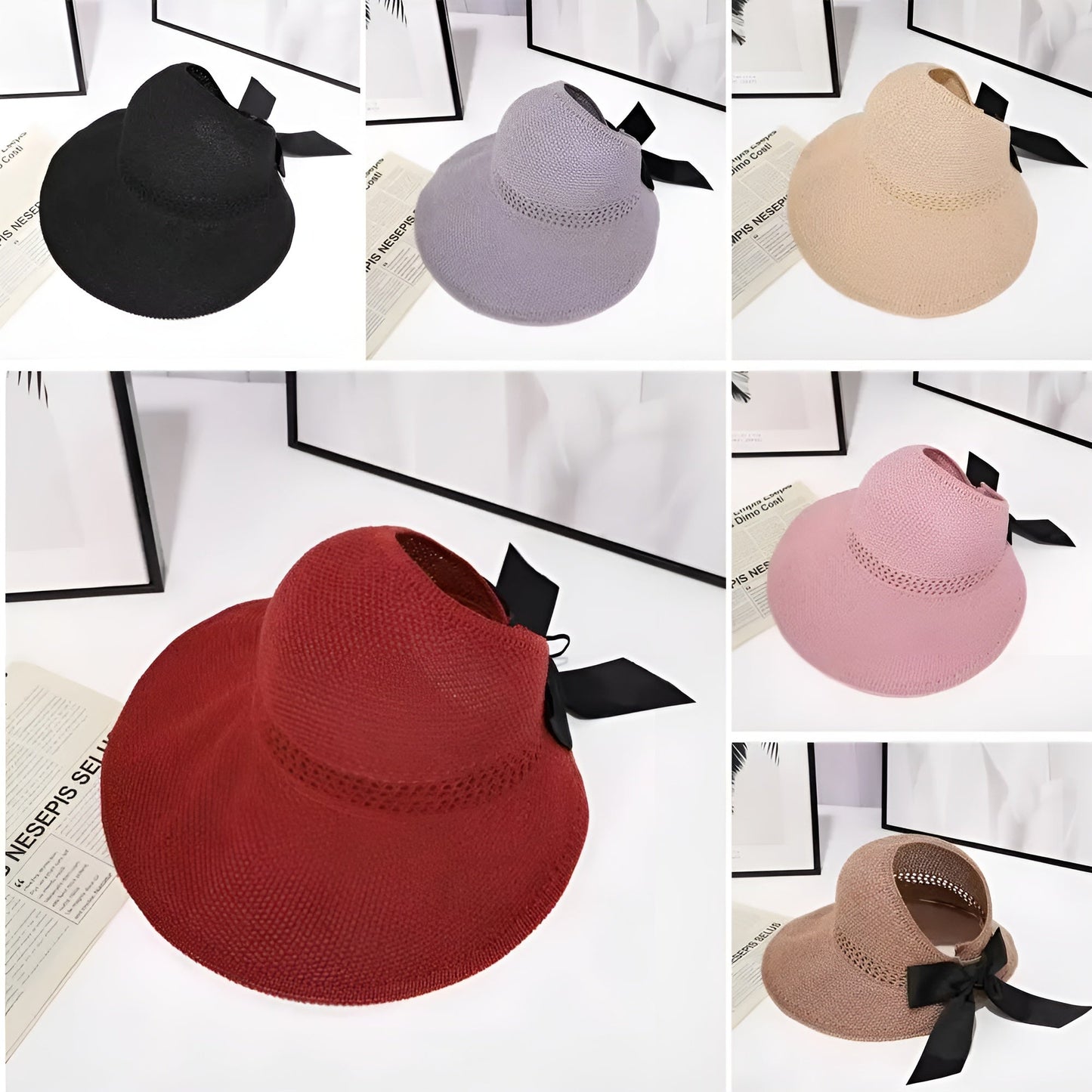 Vue arrière du chapeau montrant le grand nœud décoratif