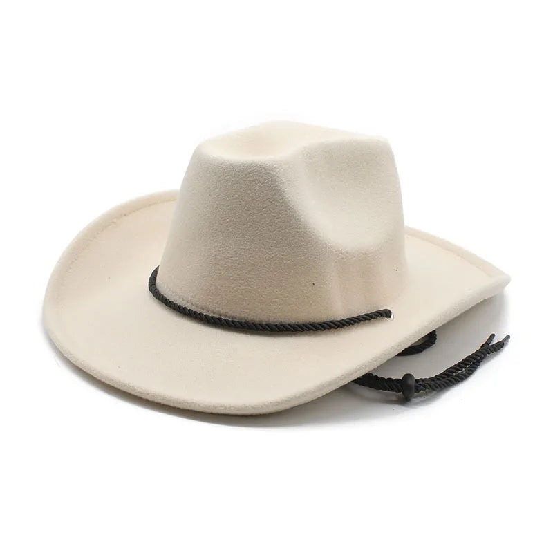 Chapeau cowboy en cuir avec reflet de lumière