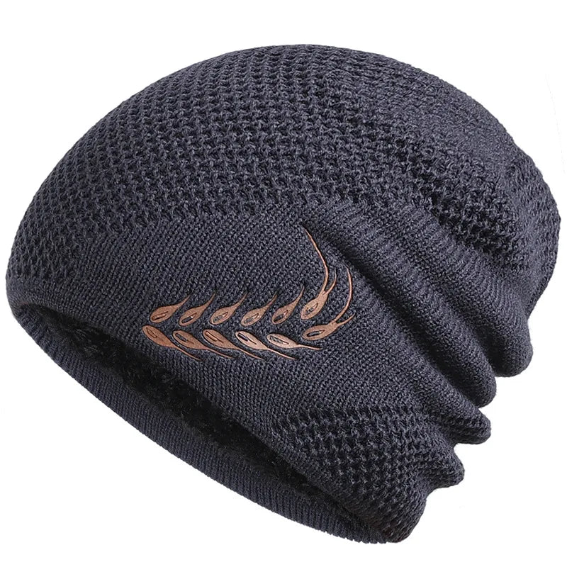 Bonnet en tricot avec doublure, idéal pour temps froid