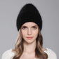 Bonnet d'hiver en gros plan, mettant en avant la maille