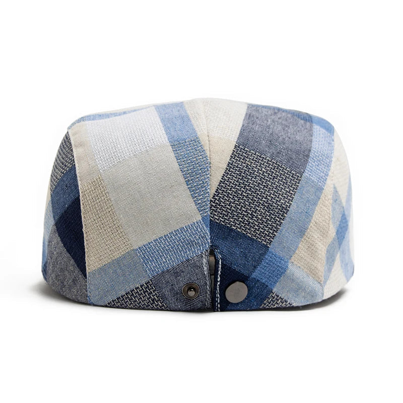Gros plan sur un béret en coton avec texture visible