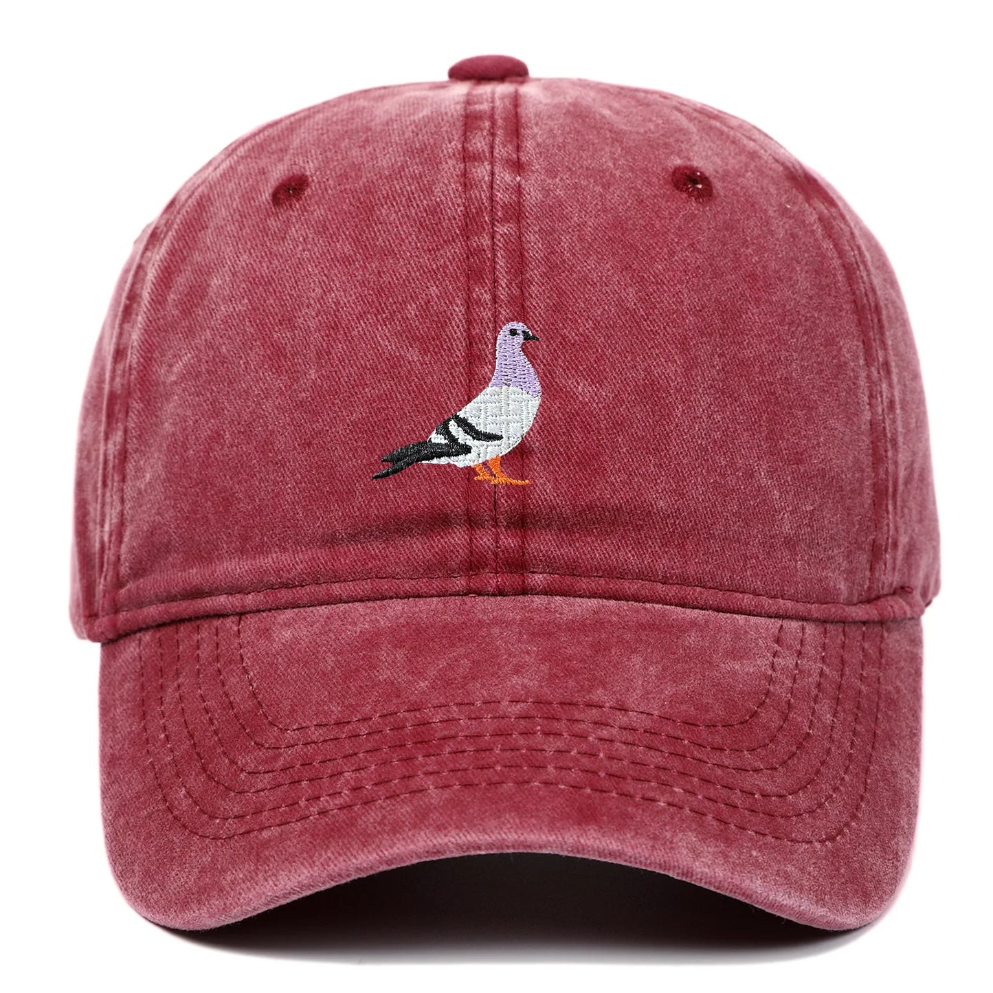 Design brodé d'oiseau sur casquette moderne