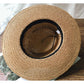 Chapeau de paille rigide, bord droit, style vintage