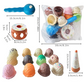 Jeu d'équilibre en plastique avec boules colorées empilées