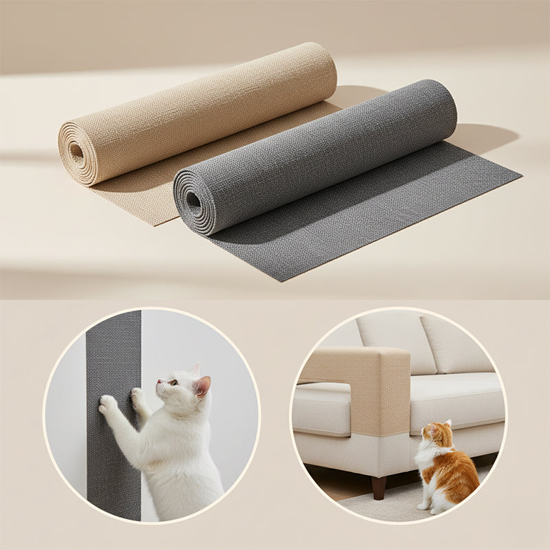 Démonstration de la résistance du tapis face aux griffures