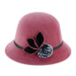 Vue arrière du chapeau cloche, forme arrondie distinctive
